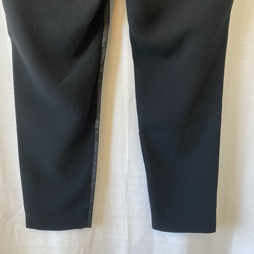 Rag & Bone Womens Lamb Leather Combo Mid Rise Slim Leg Trouser Black Size 12 - Picture 9 of 15